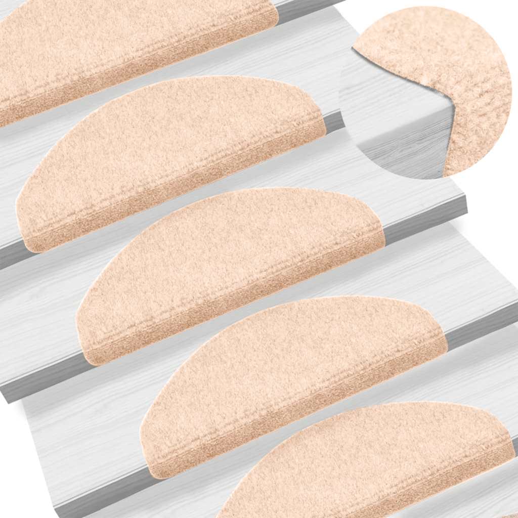 Selvklebende trappematter 30 stk kremhvit 65x21x4 cm