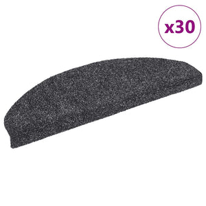 Selvklebende trappematter 30 stk mørkegrå 65x21x4 cm