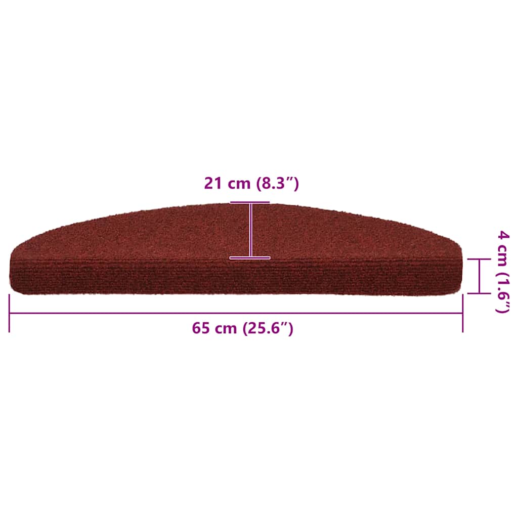 Selvklebende trappematter 30 stk rød 65x21x4 cm