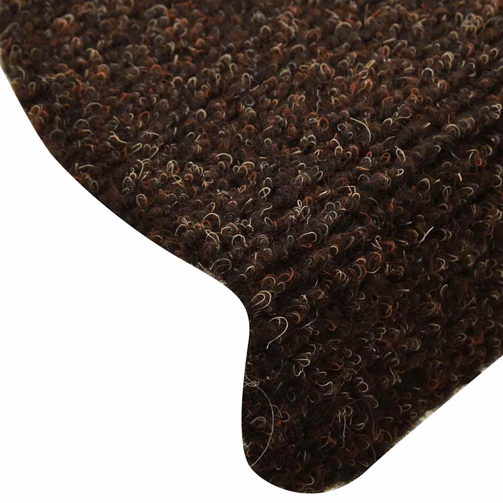 Selvklebende trappematter 30 stk 65x21x4 cm brun