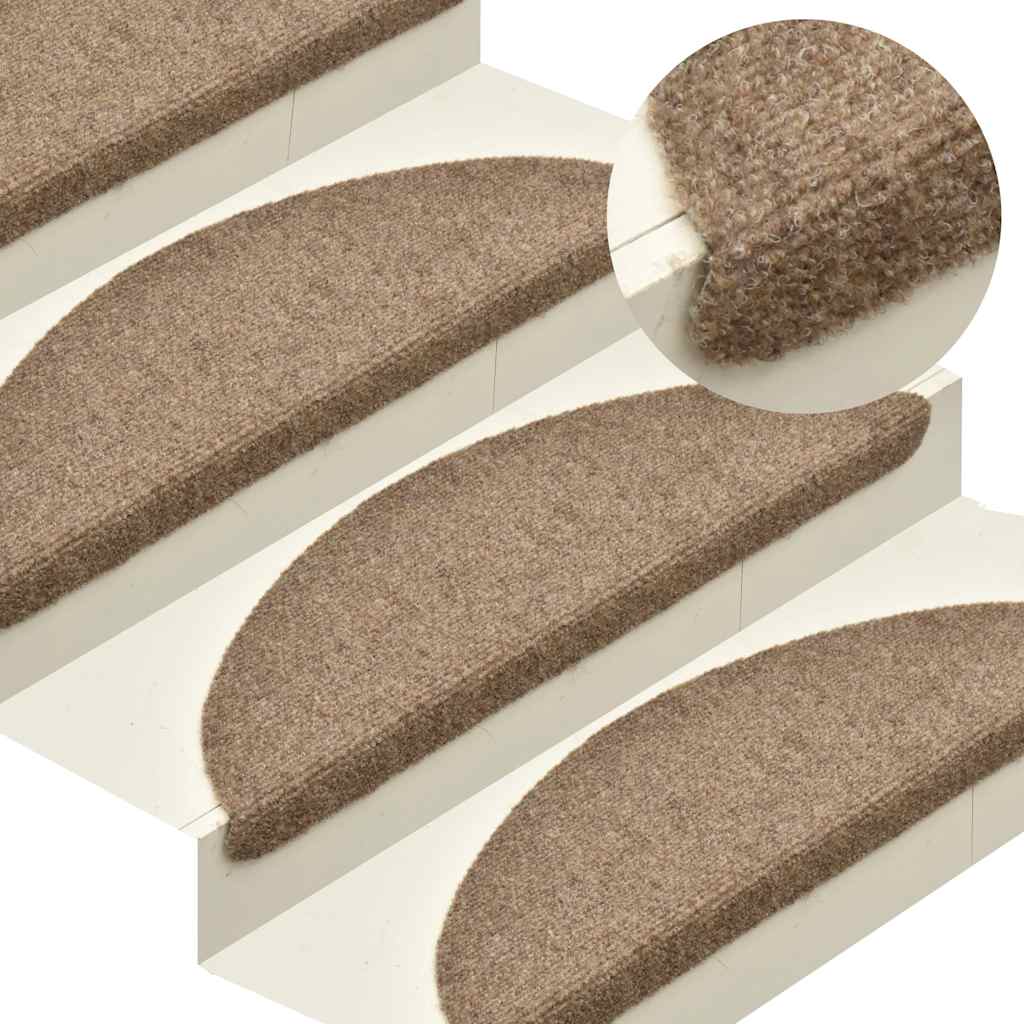Selvklebende trappematter 30 stk kremhvit 65x21x4 cm