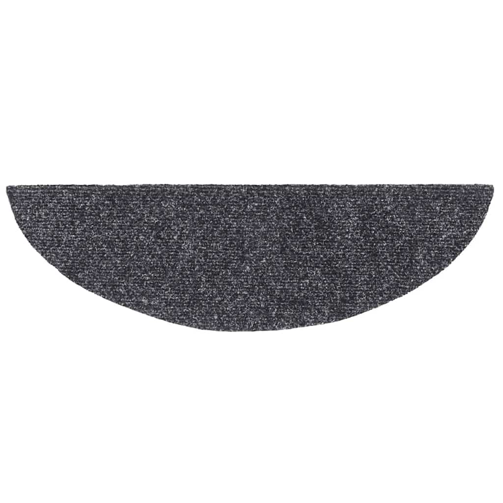 Selvklebende trappematter 20 stk mørkegrå 56x17x3 cm
