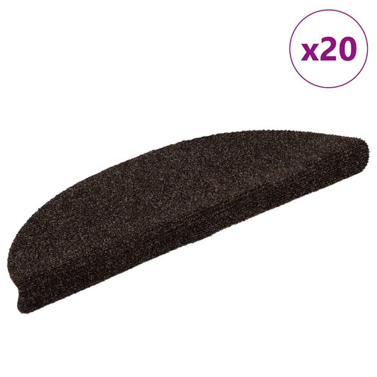 Selvklebende trappematter 20 stk brun 56x17x3 cm