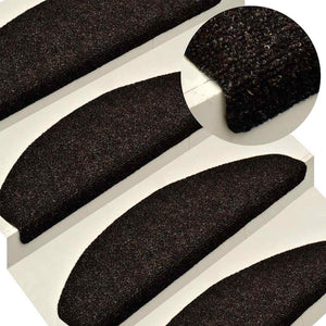Selvklebende trappematter 20 stk brun 56x17x3 cm