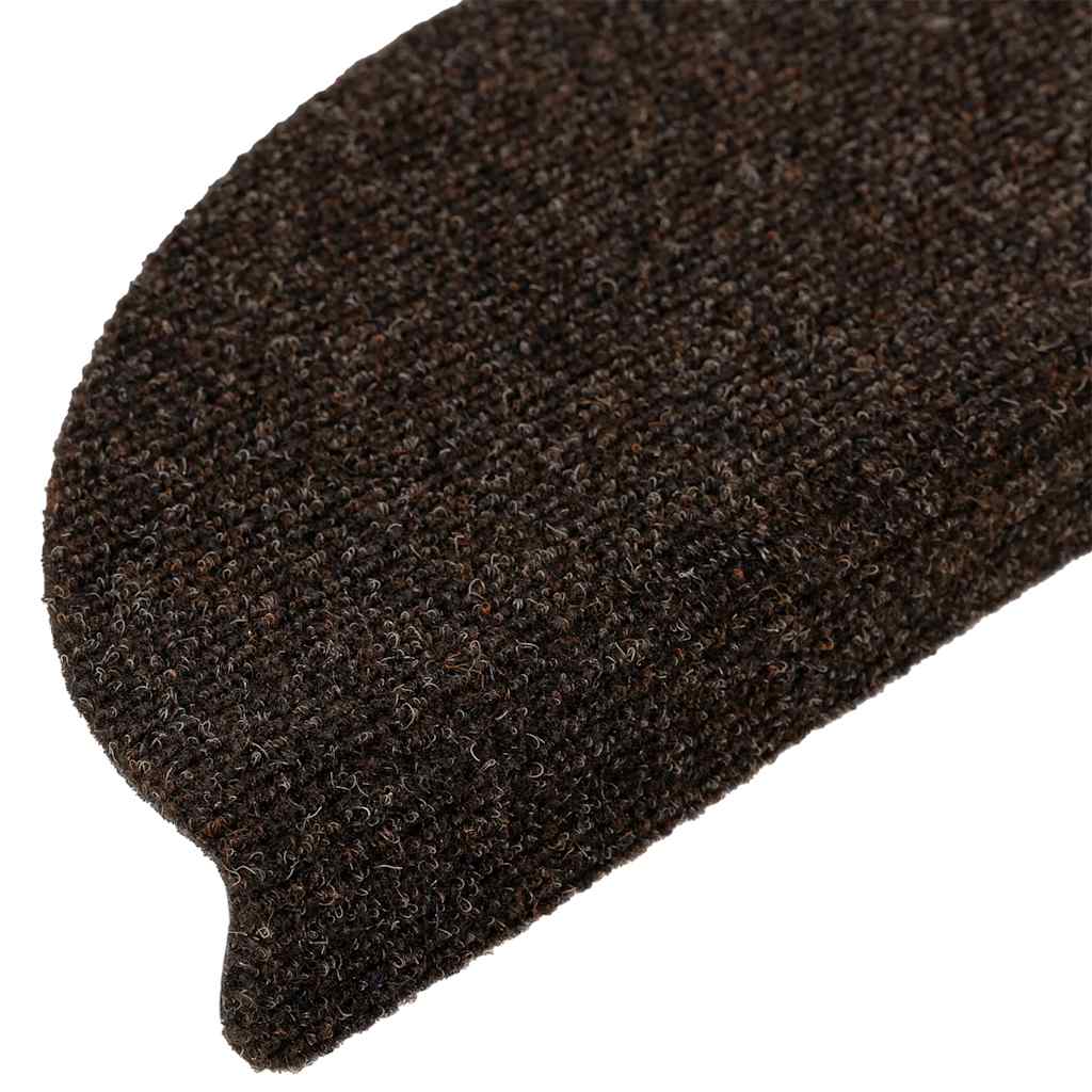 Selvklebende trappematter 20 stk brun 56x17x3 cm