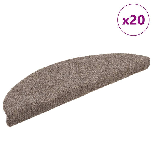 Selvklebende trappematter 20 stk beige 56x17x3 cm
