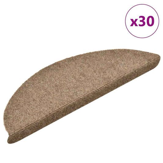 Selvklebende trappematter 30 stk kremhvit 56x17x3 cm