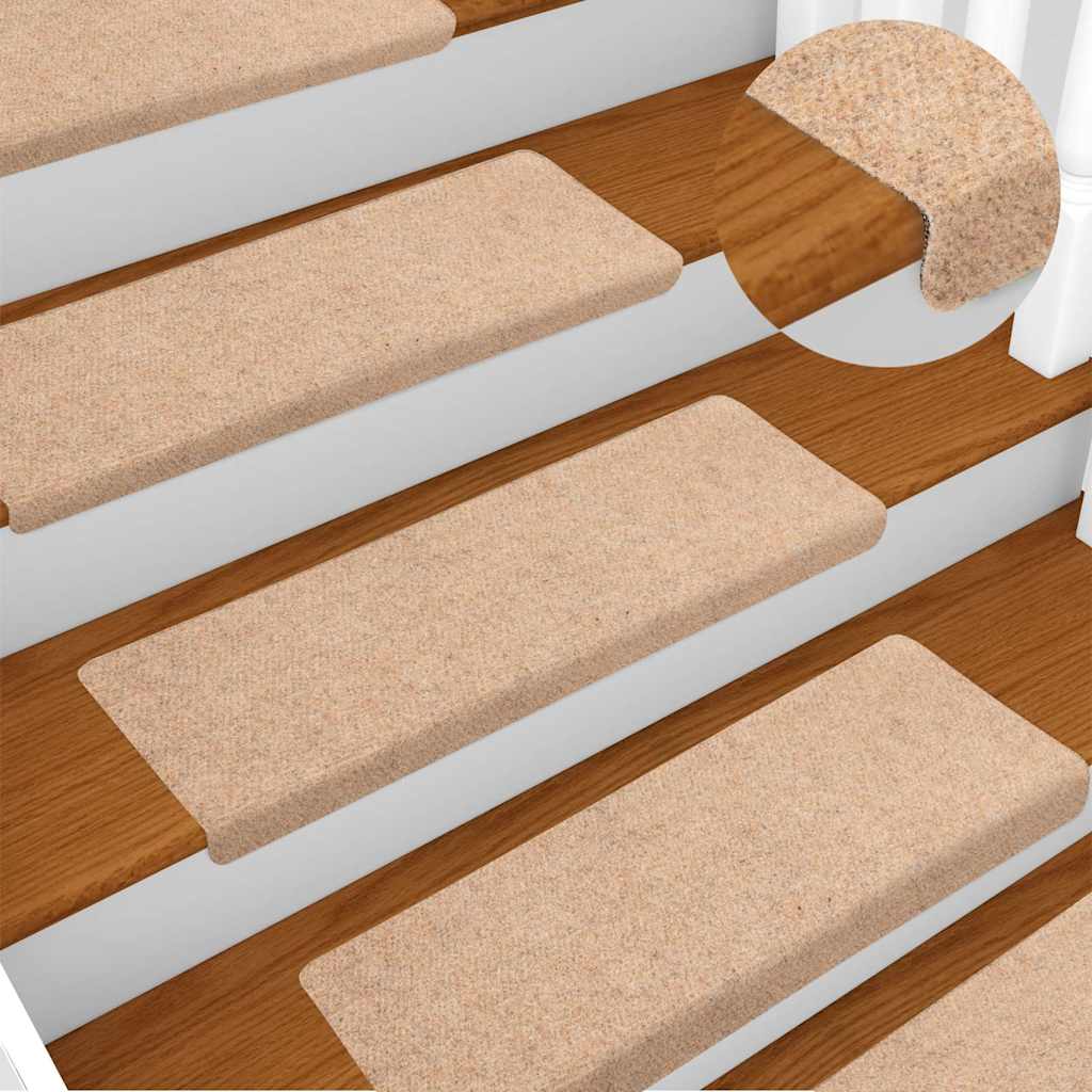 Selvklebende trappematter 30 stk kremhvit 65x21x4 cm