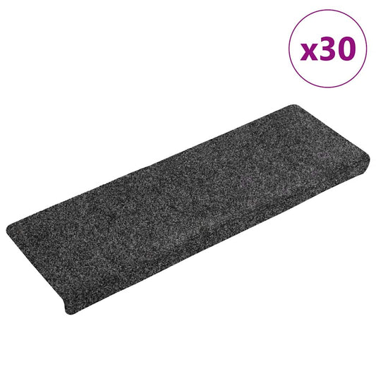 Selvklebende trappematter 30 stk grå 65x21x4 cm