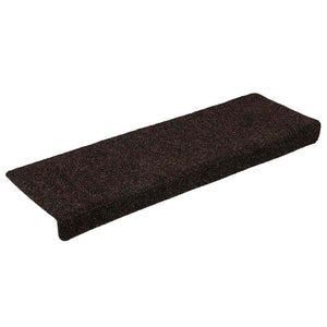 Self-adhesive stair mats 30 pcs 65x21x4 cm brown