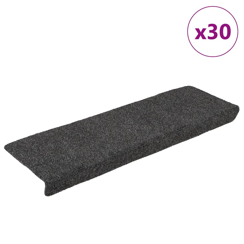 Selvklebende trappematter 30 stk antrasitt 65x21x4 cm