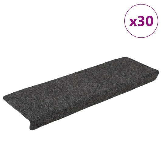 Selvklebende trappematter 30 stk antrasitt 65x21x4 cm