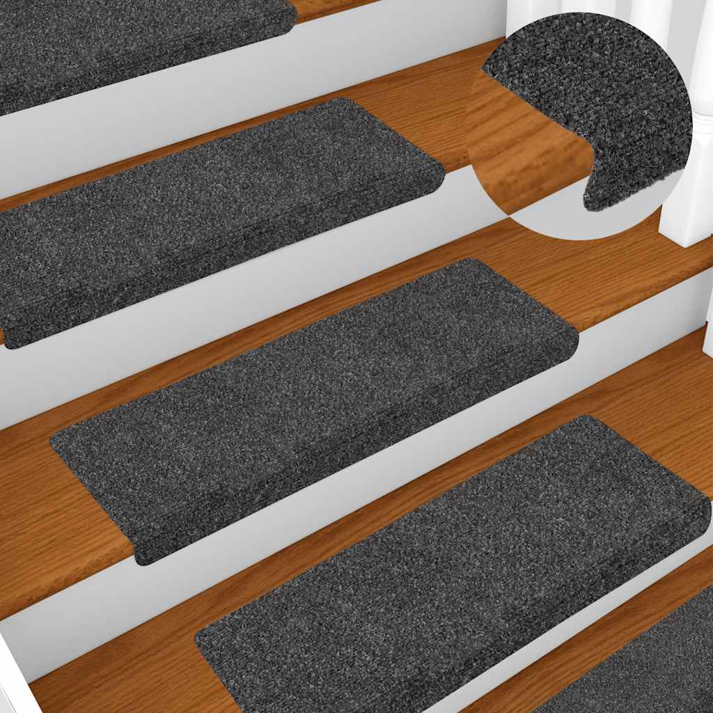 Selvklebende trappematter 30 stk antrasitt 65x21x4 cm