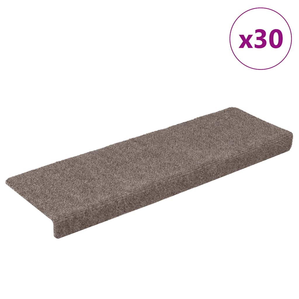Selvklebende trappematter 30 stk kremhvit 65x21x4 cm