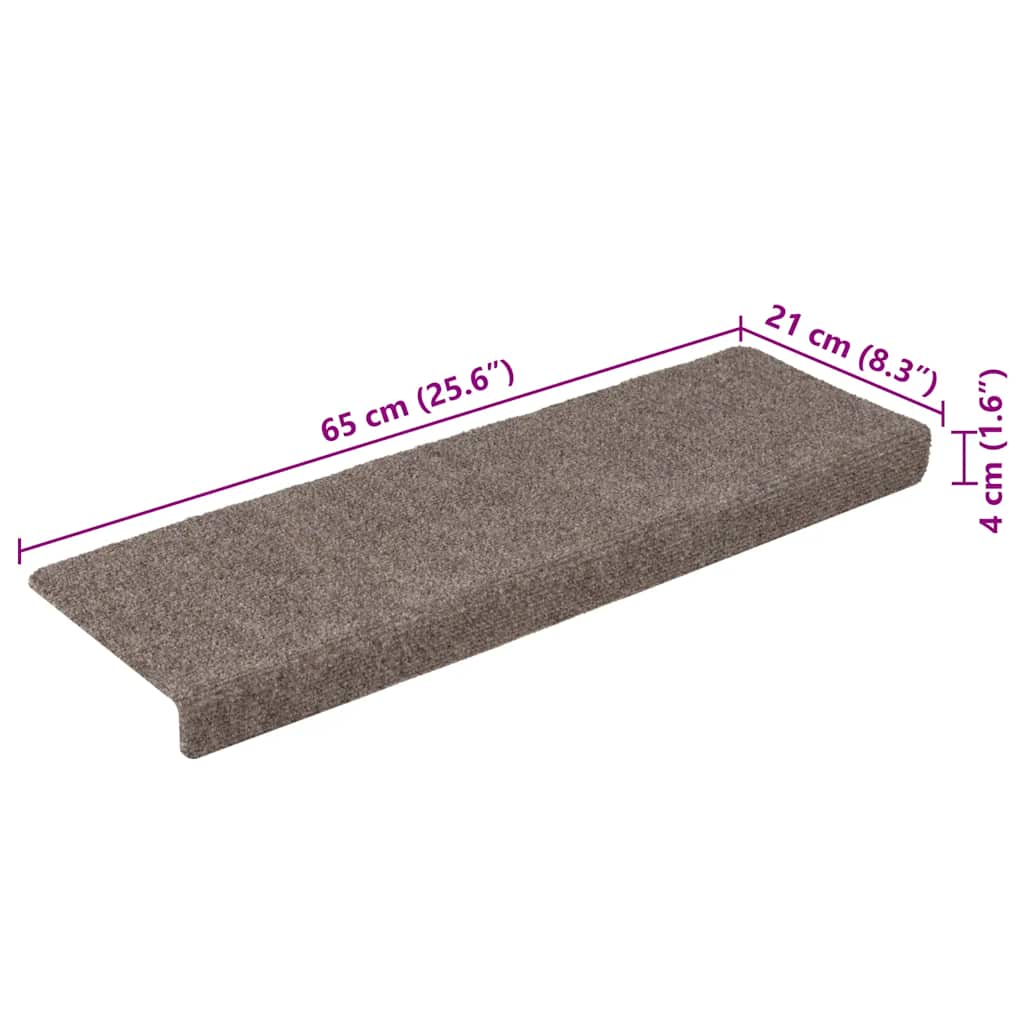 Selvklebende trappematter 30 stk kremhvit 65x21x4 cm