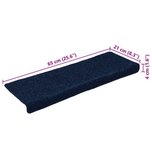 Selvklebende trappematter 30 stk marineblå 65x21x4 cm