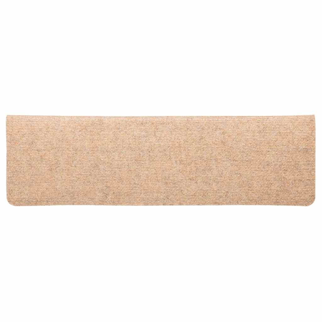 Selvklebende trappematter 20 stk kremhvit 65x21x4 cm