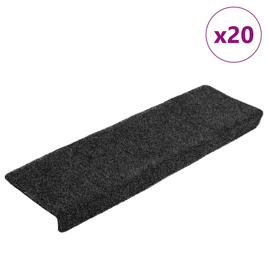 Selvklebende trappematter 20 stk grå 65x21x4 cm