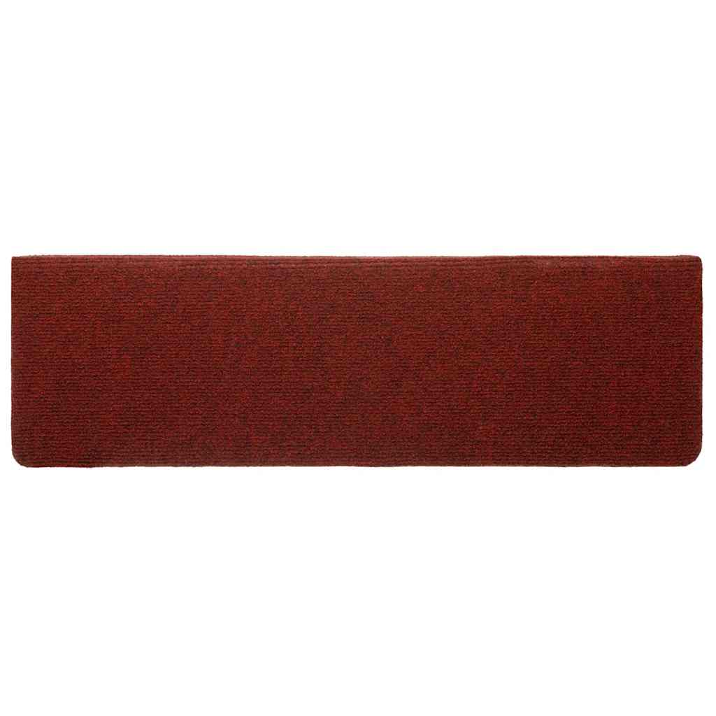 Selvklebende trappematter 20 stk vinrød 65x21x4 cm