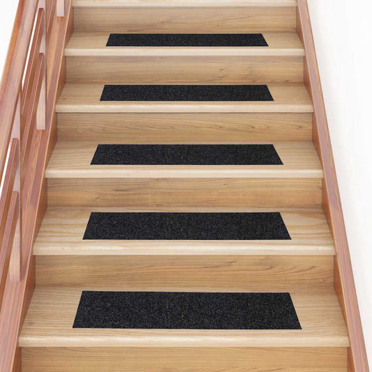 Trappematter selvklebende 30 stk svart 76x20 cm rektangulær