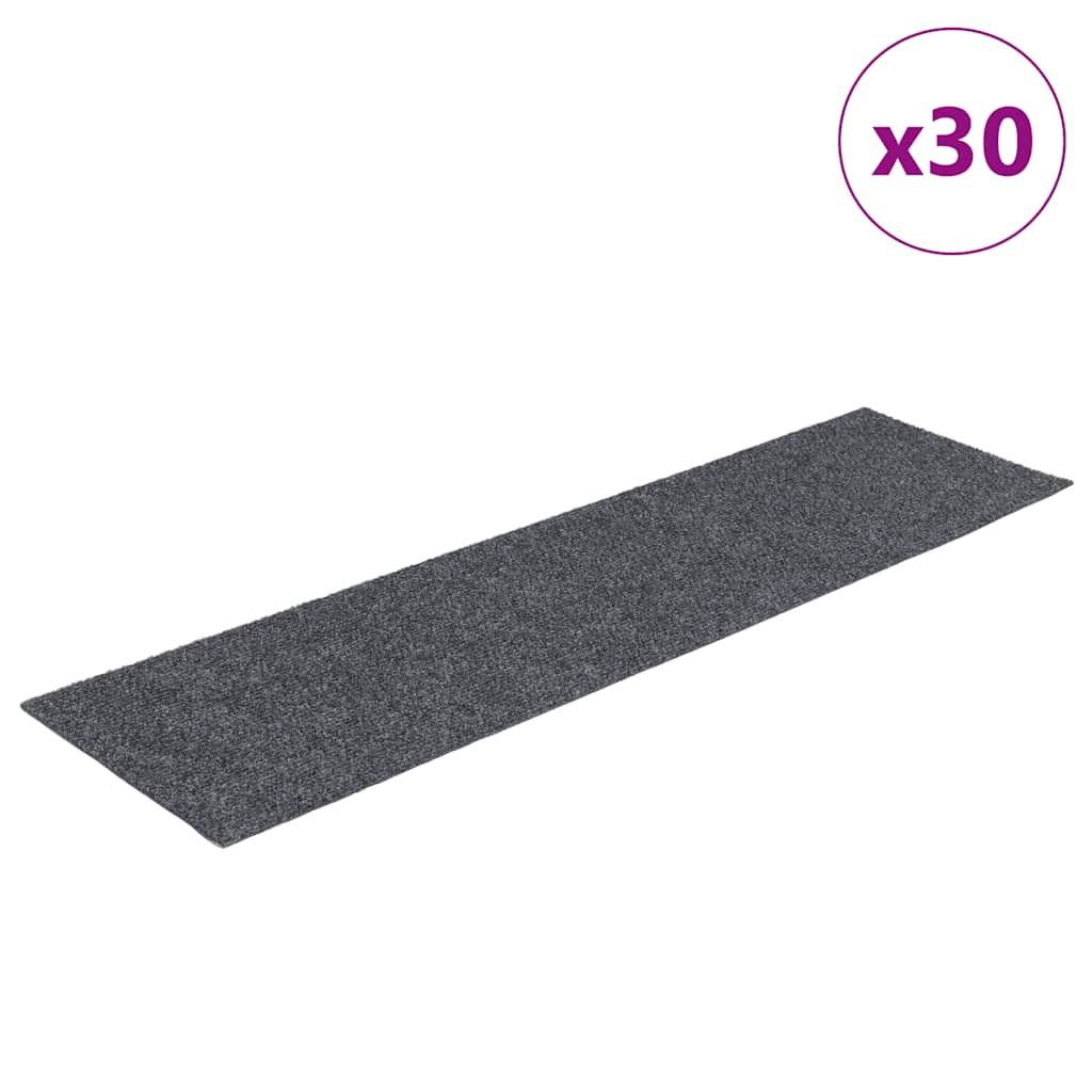 Trappematter selvklebende 30 stk lysegrå 76x20 cm rektangulær