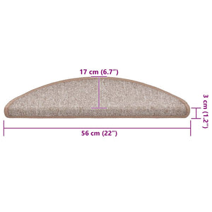 Trappematter 30 stk lysebrune 56x17x3 cm