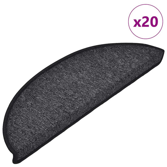 Trappematter 20 stk antrasitt 56x17x3 cm