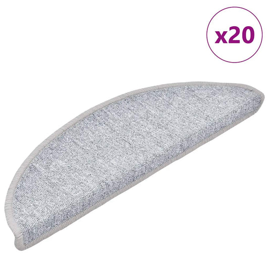 Stair mats 20 pcs light gray 56x17x3 cm