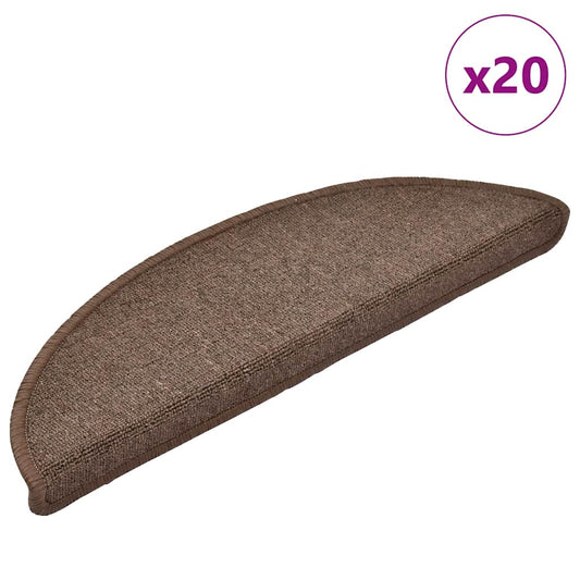 Trappematter 20 stk kaffe brun 56x17x3 cm