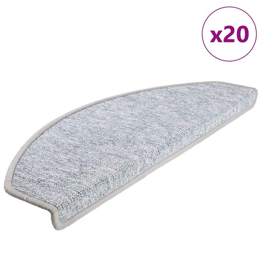 Stair mats 20 pcs light gray 65x24x4 cm