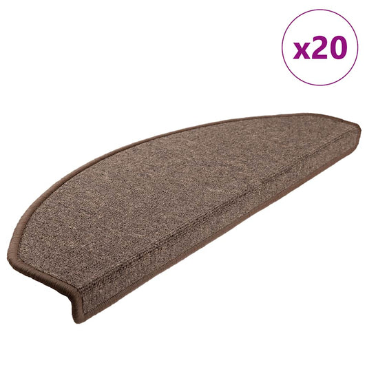 Stair mats 20 pieces coffee brown 65x24x4 cm