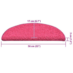 Trappematter 30 stk rosa 56x17x3 cm