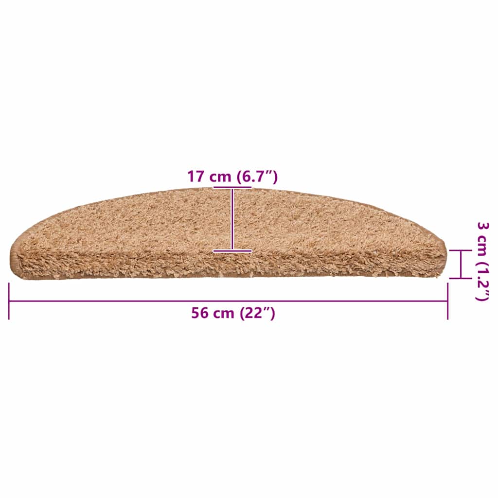 Trappematter 20 stk beige 56x17x3 cm