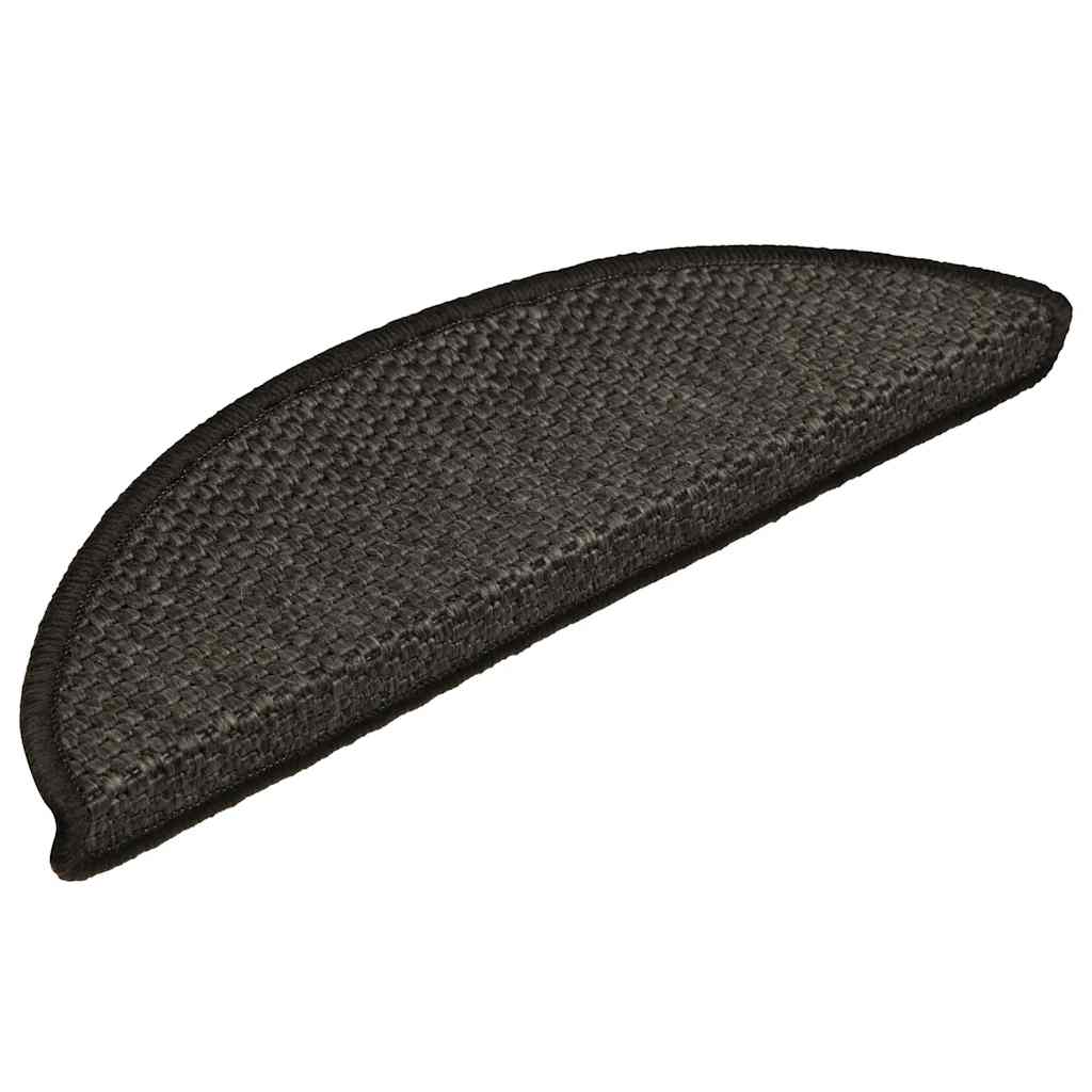 Selvklebende trappematter sisal 30 stk 56x17x3 cm antrasitt