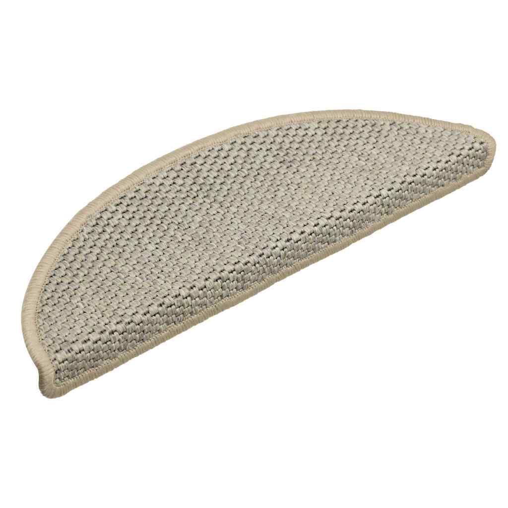 Selvklebende trappematter sisal 30 stk 56x17x3 cm lysegrønn