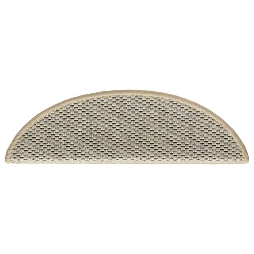 Selvklebende trappematter sisal 30 stk 56x17x3 cm lysegrønn