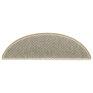 Selvklebende trappematter sisal 30 stk 56x17x3 cm lysegrønn