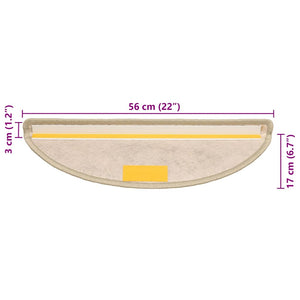 Selvklebende trappematter sisal 30 stk 56x17x3 cm lysegrønn