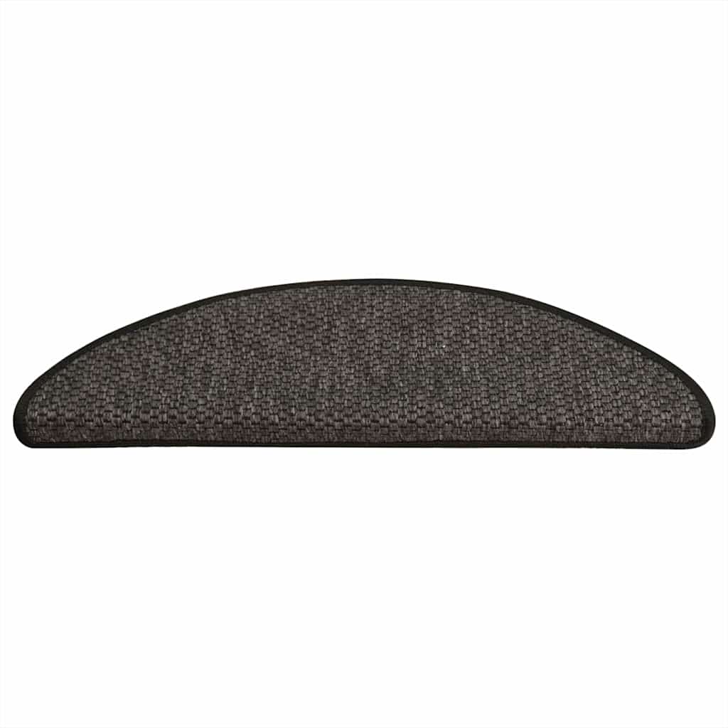 Selvklebende trappematter sisal 30 stk 65x21x4 cm antrasitt