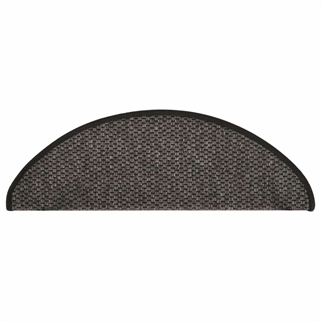 Selvklebende trappematter sisal 30 stk 65x21x4 cm antrasitt