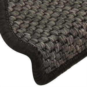 Selvklebende trappematter sisal 30 stk 65x21x4 cm antrasitt