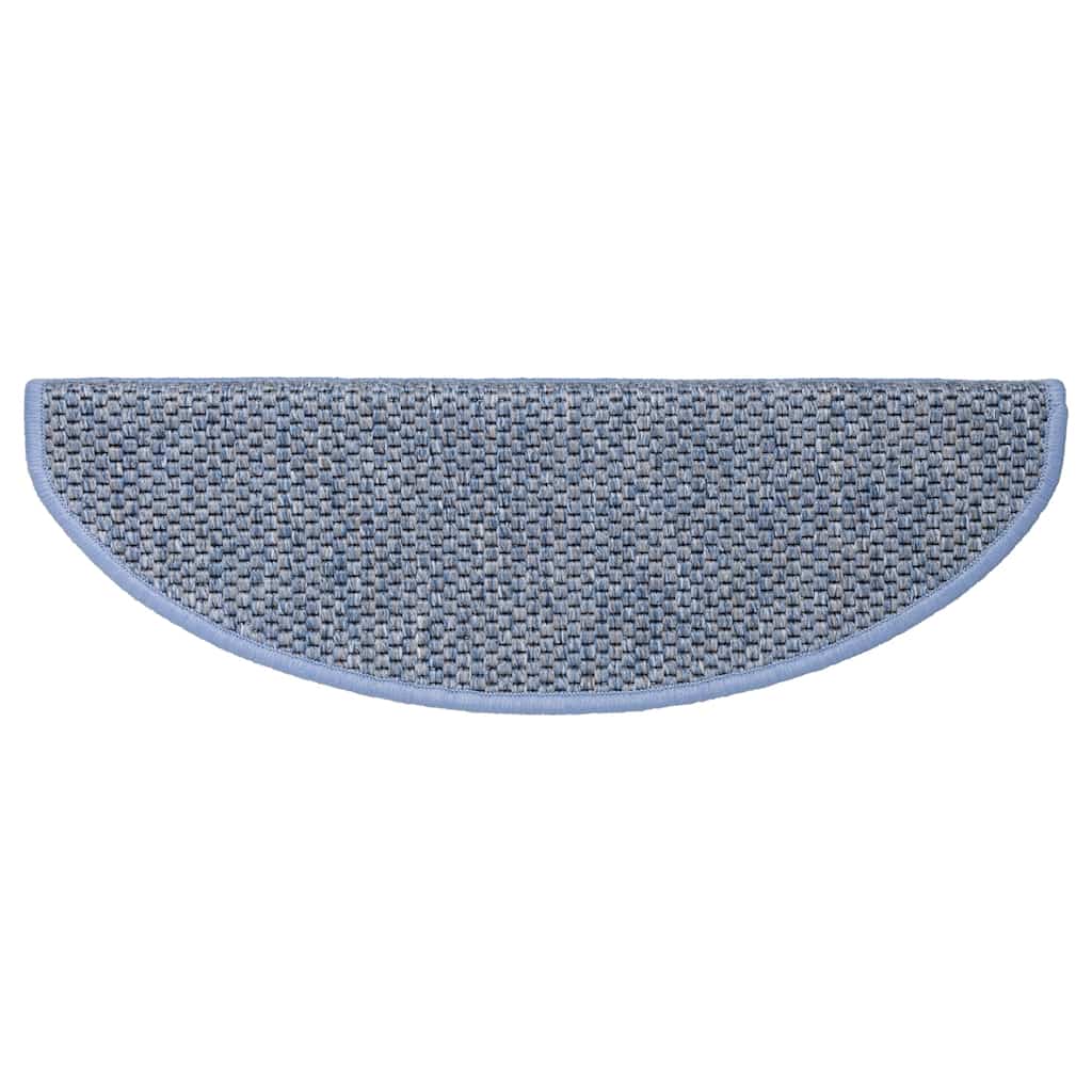 Selvklebende trappematter sisal 30 stk 65x21x4 cm blå