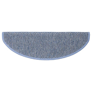 Selvklebende trappematter sisal 30 stk 65x21x4 cm blå