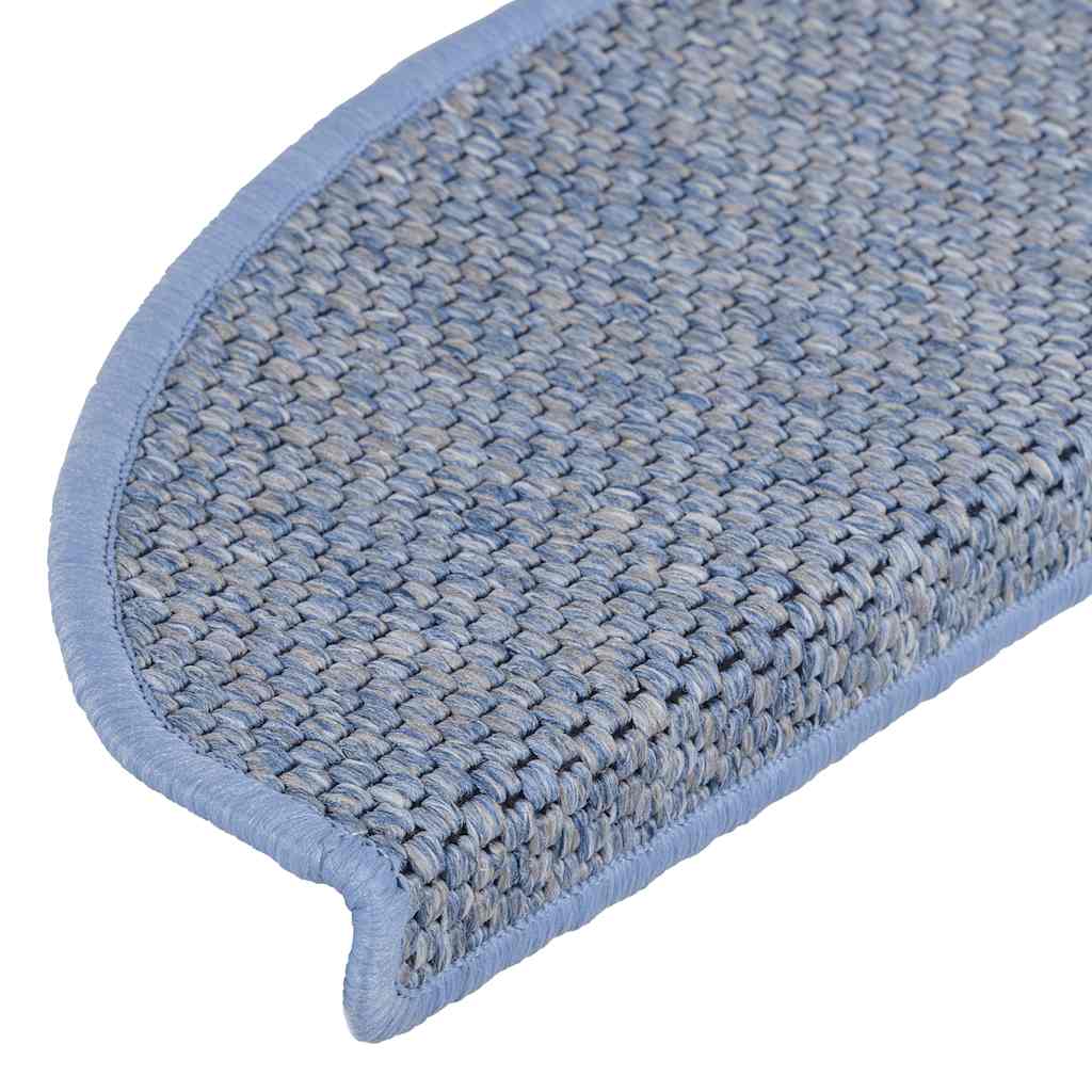 Selvklebende trappematter sisal 30 stk 65x21x4 cm blå