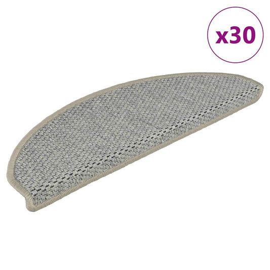 Selvklebende trappematter sisal 30 stk 65x21x4 cm lysegrønn