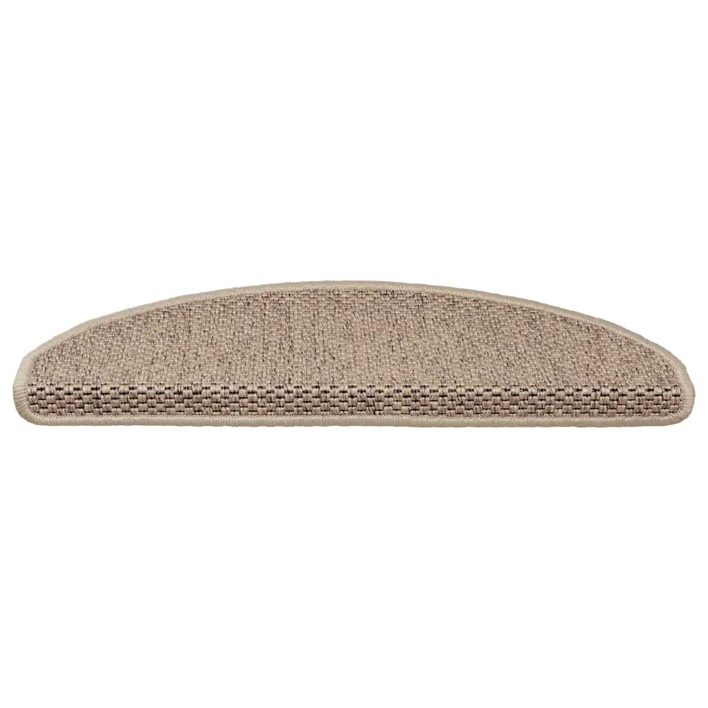 Self-adhesive stair mats sisal 30 pcs 65x21x4 cm sand