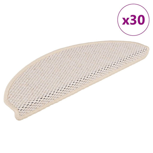 Selvklebende trappematter sisal 30 stk 65x21x4 cm berber