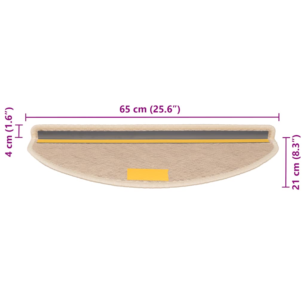 Selvklebende trappematter sisal 30 stk 65x21x4 cm berber