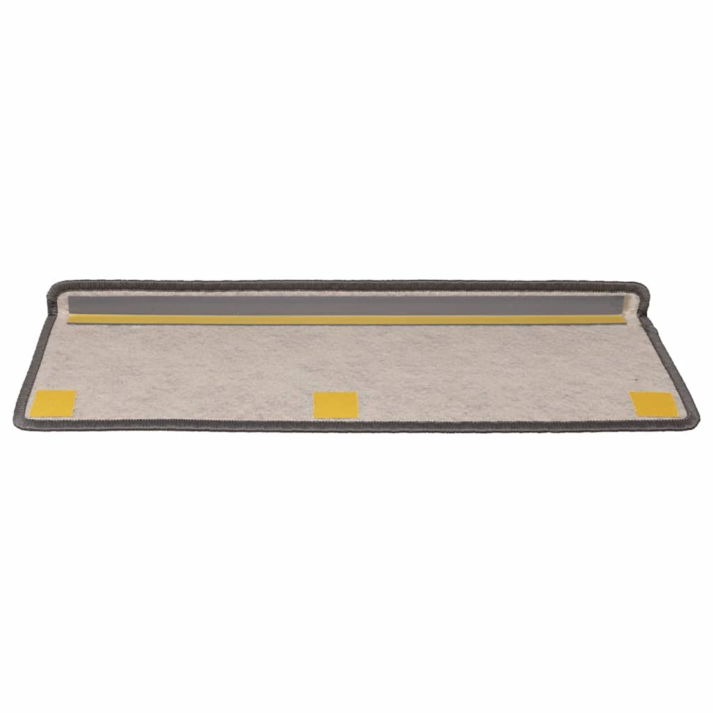 Selvklebende trappematter sisal 30 stk 65x21x4 cm grå og beige