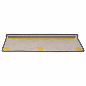 Selvklebende trappematter sisal 30 stk 65x21x4 cm grå og beige